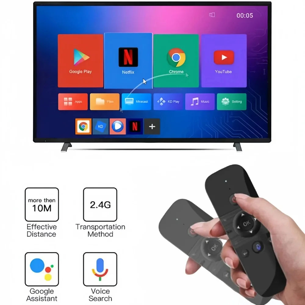M8 Air Mouse з подвійним режимом 2.4G BT5.0 для Google Voice Assistant Remote Control Wireless Mini Keyboard for Android TV BOX PC