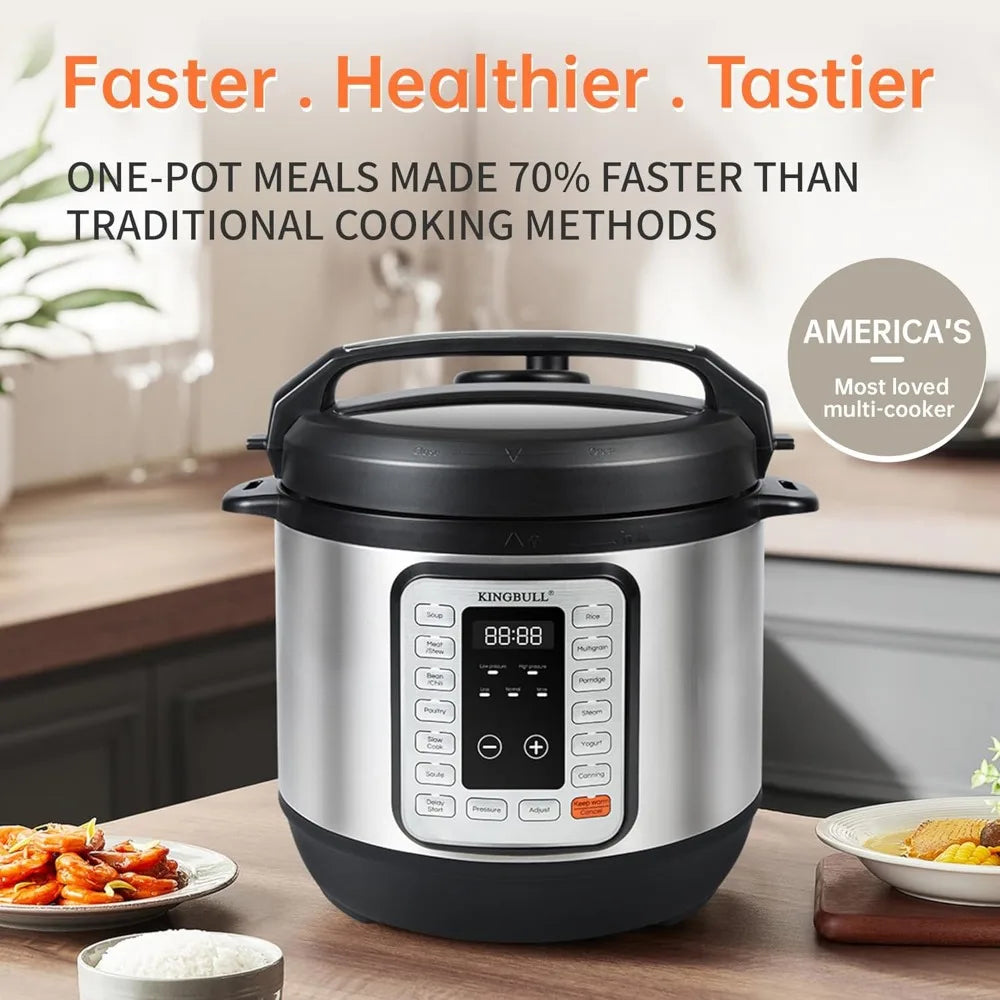 12-in-1 Electric Pressure Cooker, Instant Multi-Use Non-Stick Pot, Steamer, Sauté, Yogurt Maker, Warmer &Delay Start