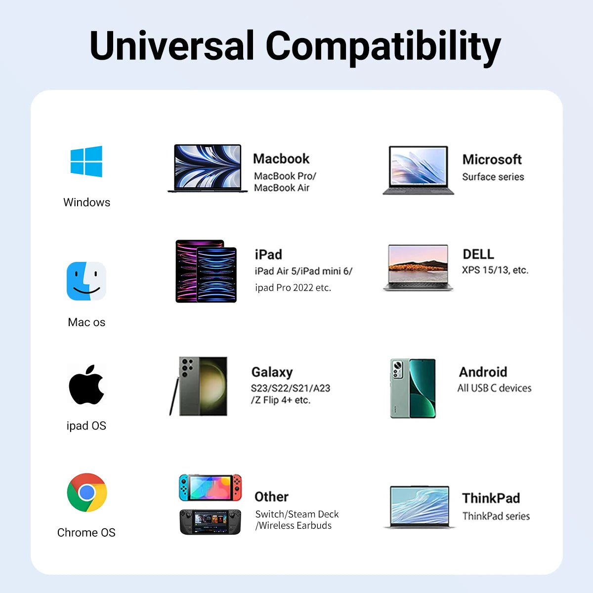 3 in 1 USB C Hub 8K@60Hz DisplayPort Switch Dock for MacBook Pro Air