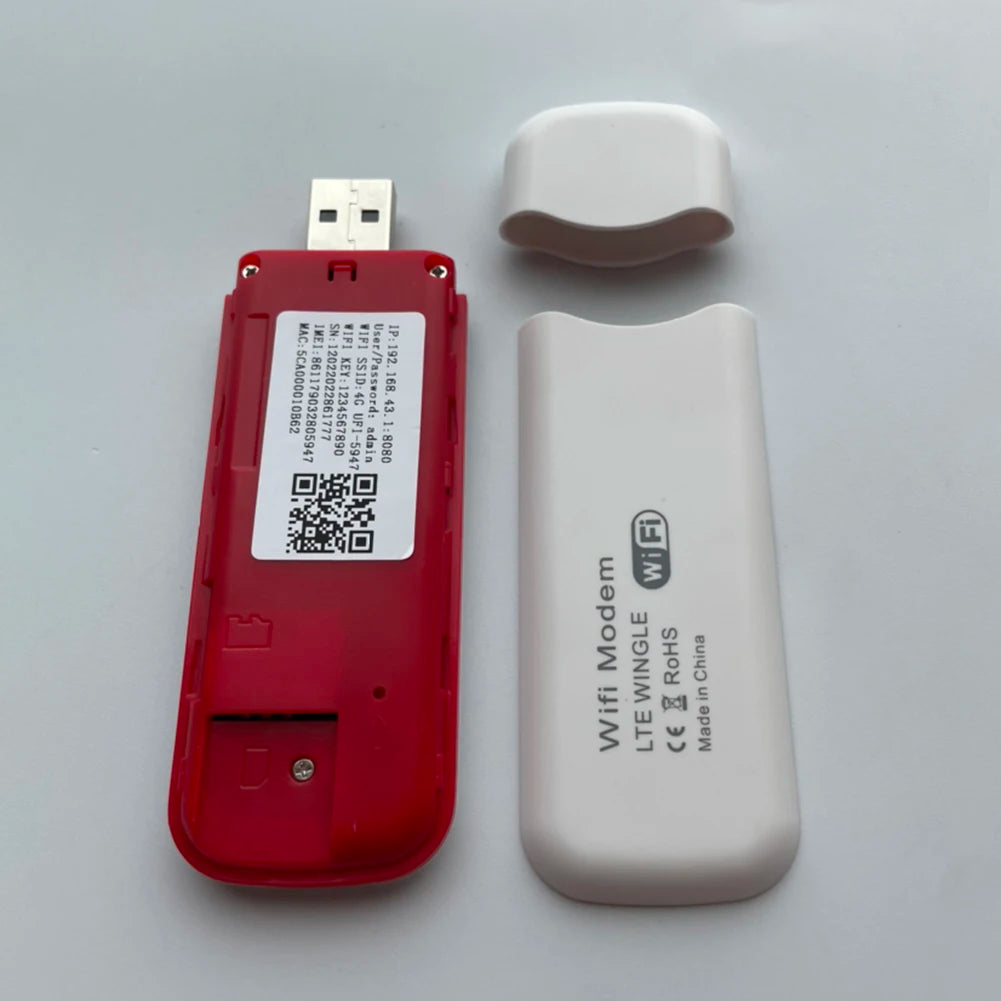 4G Wireless LTE WiFi Router 4G SIM Card Portable 150Mbps USB Modem Pocket Hotspot Dongle Mobile Broadband for Home Office WiFi