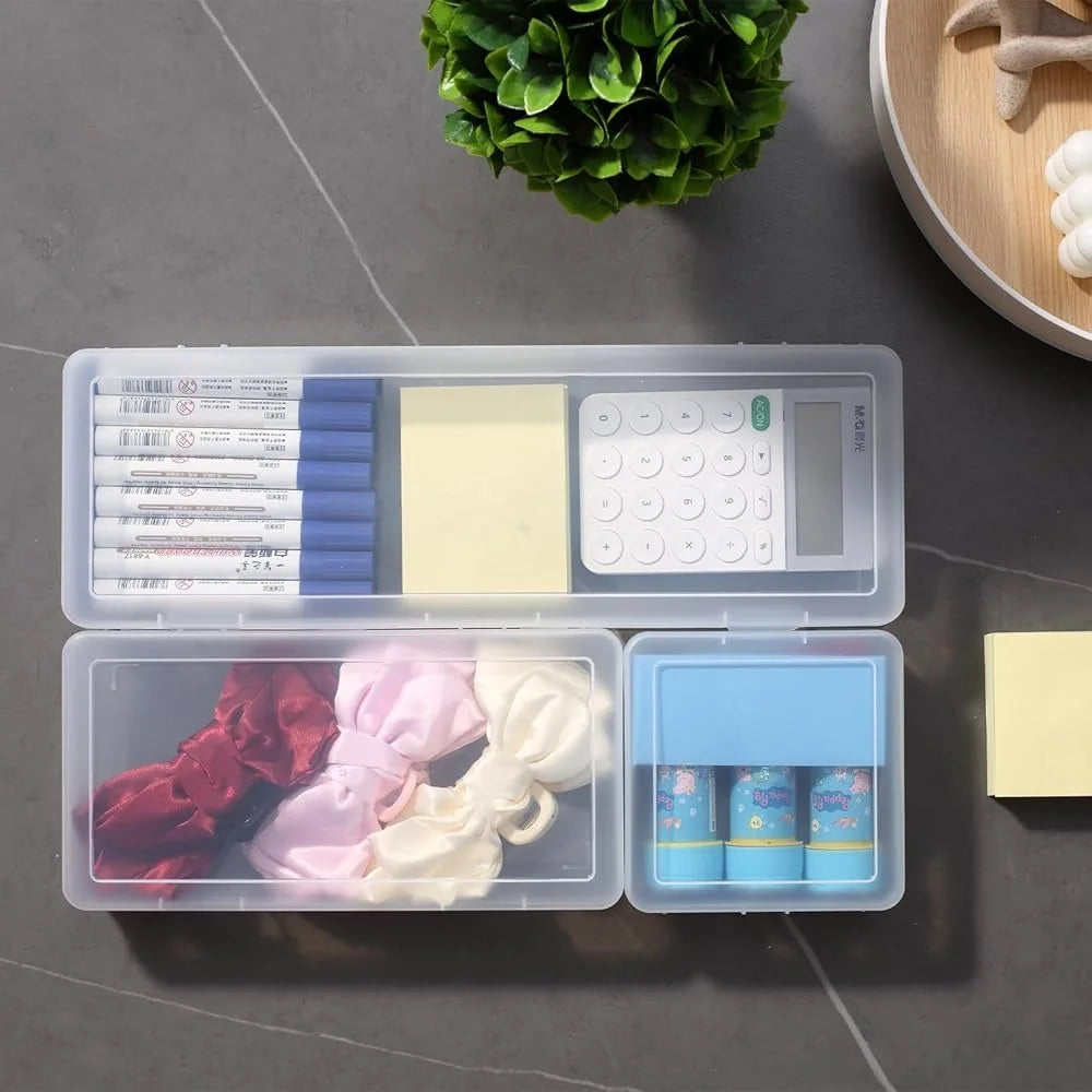 Stackable Clear Plastic Storage Box Containers with Latching Lid Art Craft Supplies Organizing Pencils Beads Jewelry LEGO