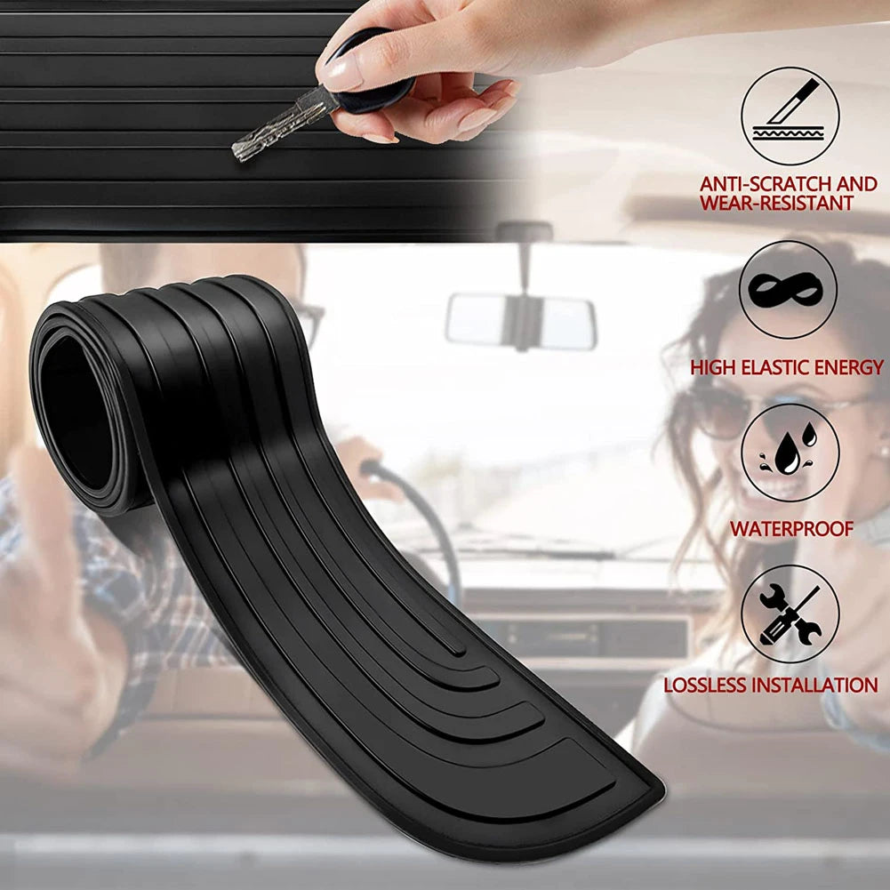 5-1PCS Universal Rear Bumper Guard Anti-Scratch Car Trunk Door Sill Plate Protector Anti-Collision Rubber Protector Strip