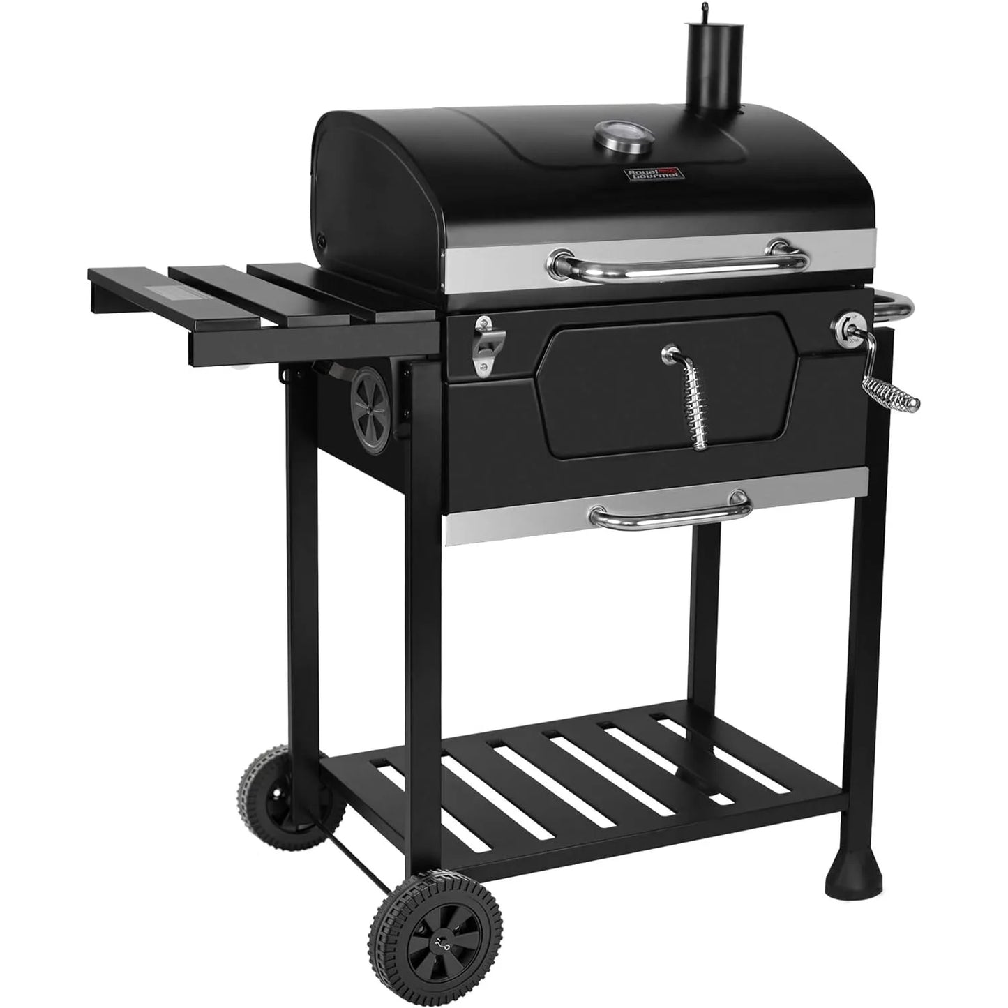 Royal Gourmet 24-Inch Charcoal Grill with Foldable Side Table, 490 Square Inches Heavy-duty BBQ Grill, Perfect for Outdoor
