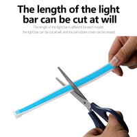 1.5m 1.8m Car LED Decorative light strip Hood light White Daytime running lights Sequence Signal lights Silicone lamp waterproof