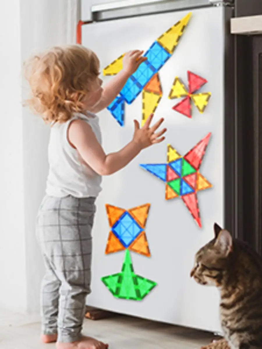 Magnetic Tiles Kids Toys for 3+ Year Old Boys & Girls, STEM Building Blocks Toys & Games, Sensory Toys for Toddlers, 3 4 5 6 7 8