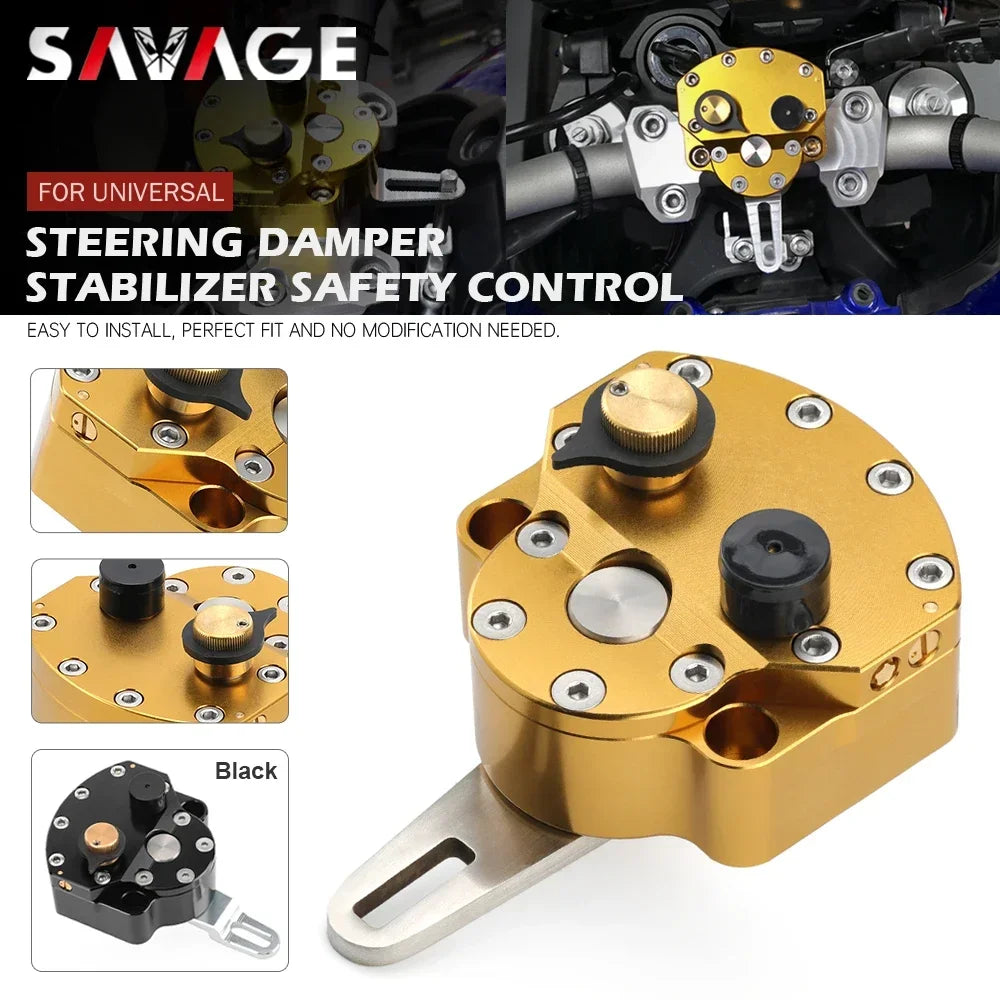 Steering Damper Stabilizer Motorcycle Accessories Universal Reversed Safety Control Adjustable For YAMAHA For HONDA For KAWASAKI