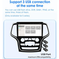 Hizpo 10.1 Carplay 4G 2Din Android 13 Car Radio for Jeep Grand Cherokee WK2 2014 -2022 Multimedia Video Player Autoradio GPS DSP