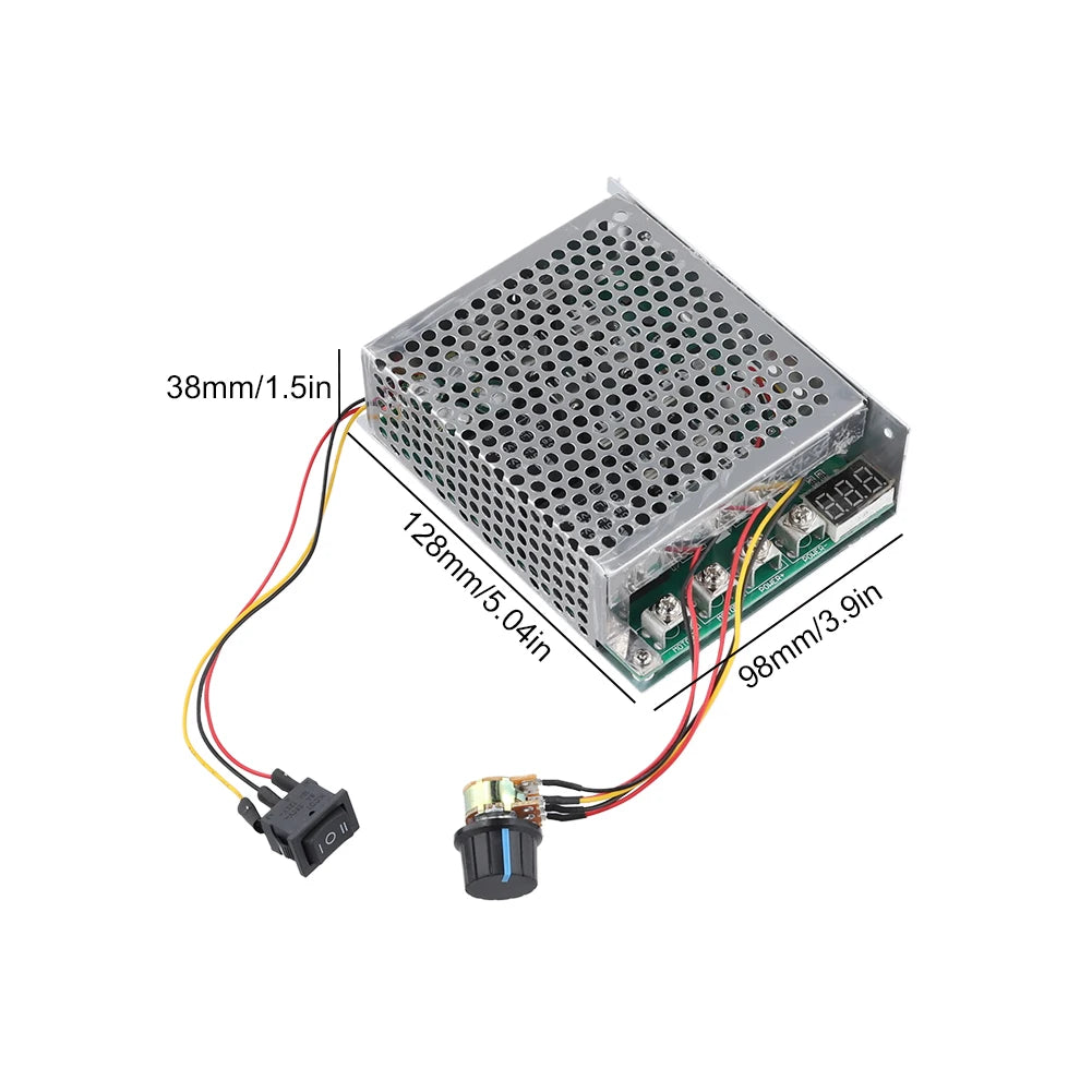 PWM DC Motor Speed Controller DC 10-55V Regulating Current DC Speed Controller 12V 24V 48V Forward/Reverse Electronic Components