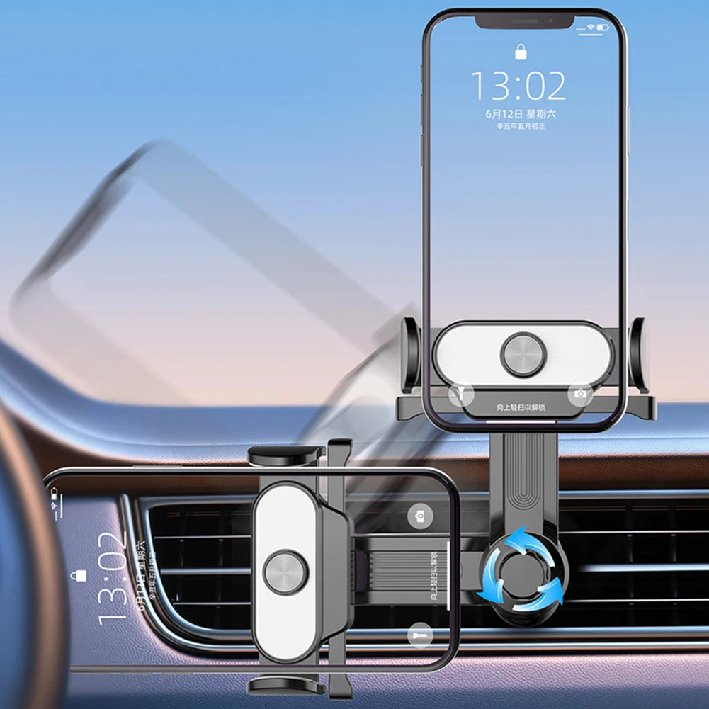 Universal Car Phone Holder Stable Car Phone Mount 360° GPS Support Car Air Vent Cell Phone Bracket Clamp for iPhone for Xiaomi