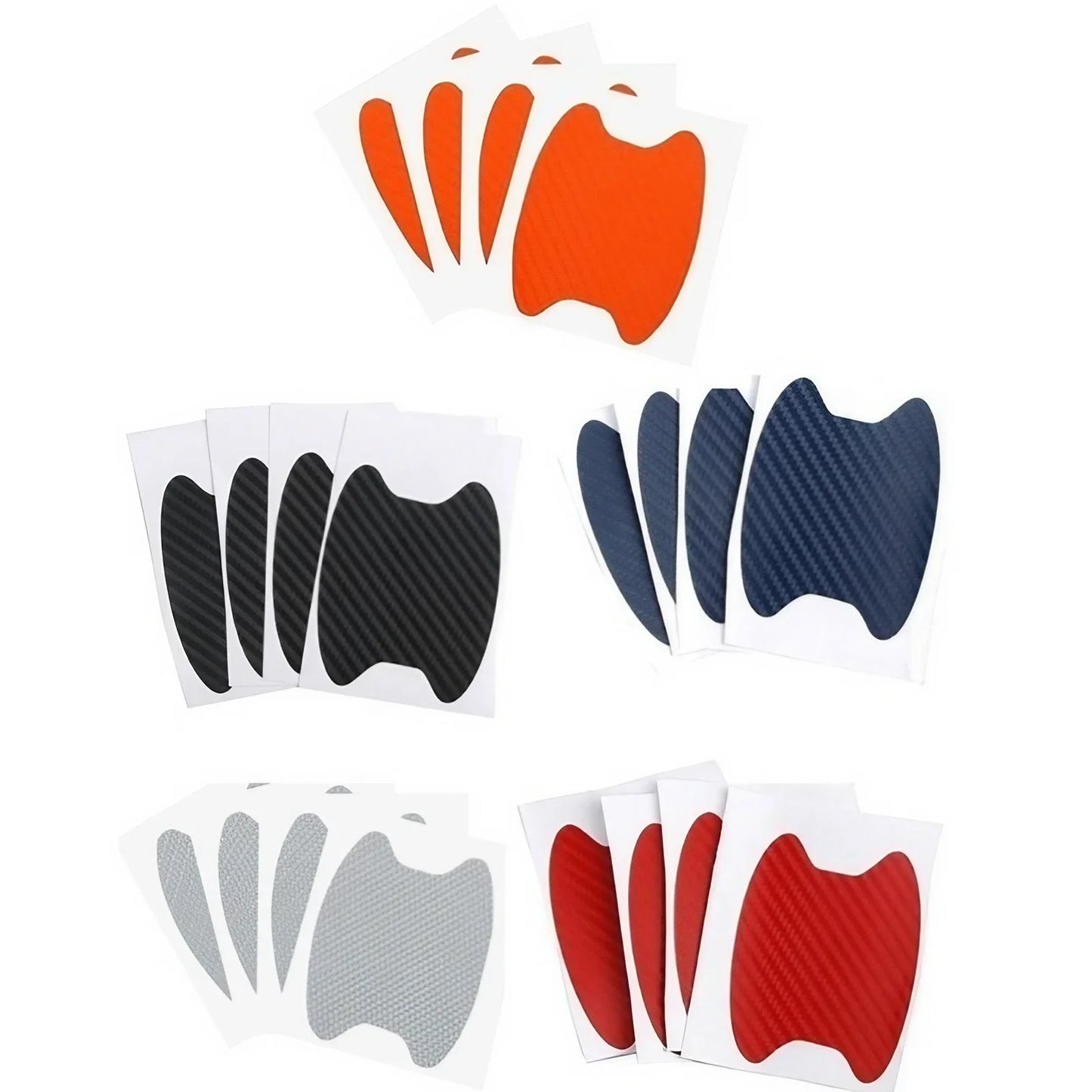 Universal Carbon Fiber Car Door Handle Protector, Vinyl Anti-Scratch Protective Film for Car Handles