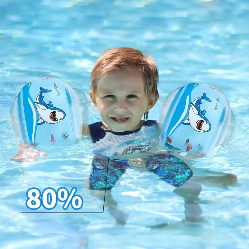 Pool Floats for Child Swimming Ring Swim Tube Water Play Equipment Inflatable Buoys Portable Kids Swimming Arm Floaties Pool Toy