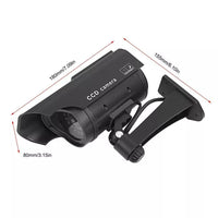 Solar Powered Fake Dummy Surveillance Security Camera CCTV For Office Home with LED Record Light Indoor Outdoor Black / Silver