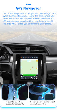9.7" 7862 Android 13 Car radio for Honda Civic 2015-2020 tesla Style Multimedia player Carplay GPS navi Stereo 4G SWC Autoradio