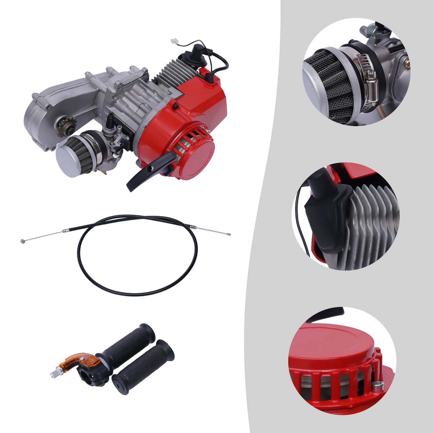49cc 2-stroke Single Cylinder Engine Motor For Mini Dirt Bike Scooter