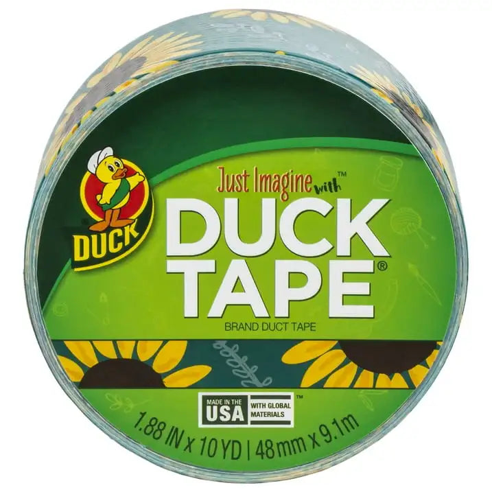 Printed Duct Tape Roll - Sunflowers 1.88 in. x 10 yd.