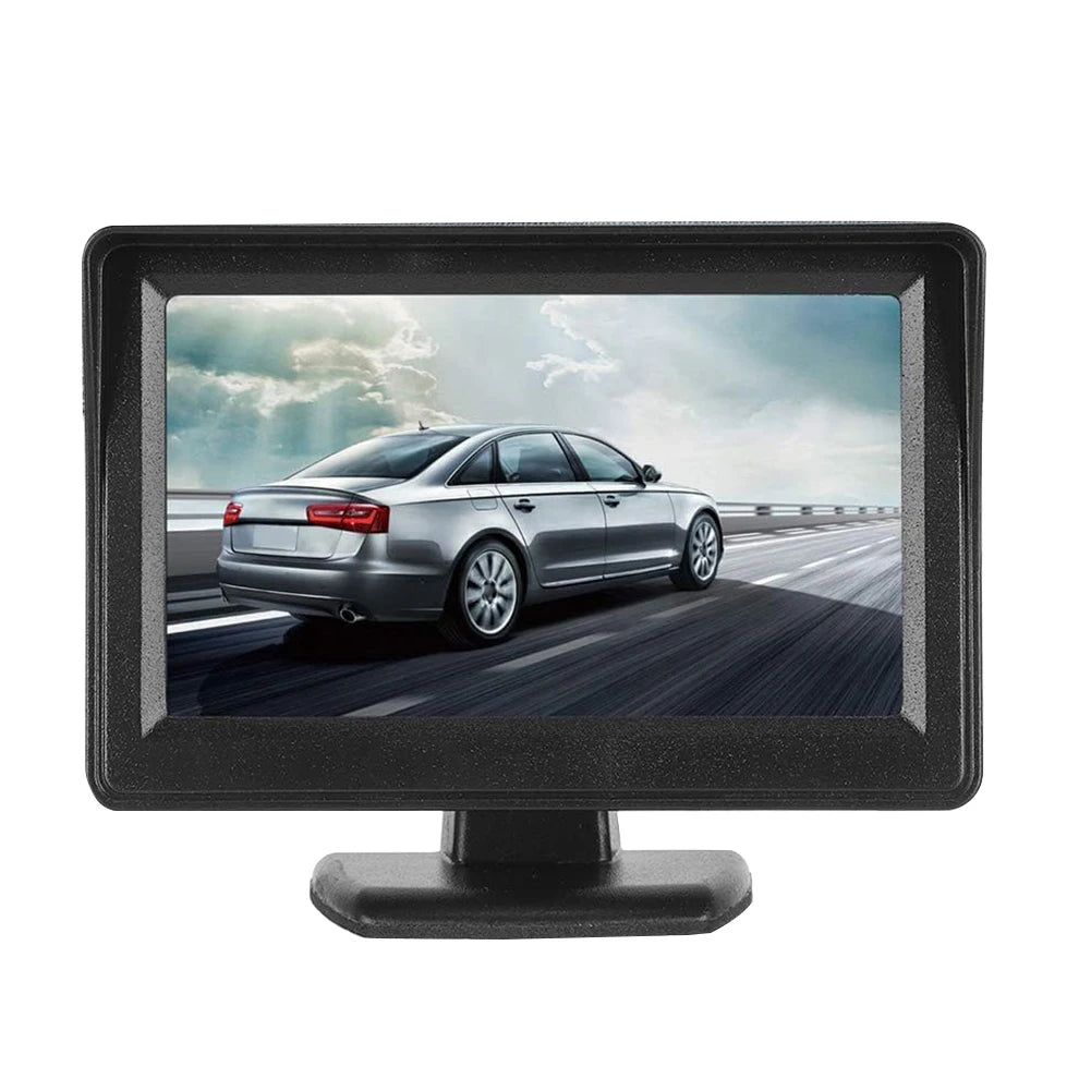 4.3 Inch Screen TFT LCD Car Monitor with 2 Way AV Input Car Reverse Monitor for Rear View Camera Parking Backup Reverse