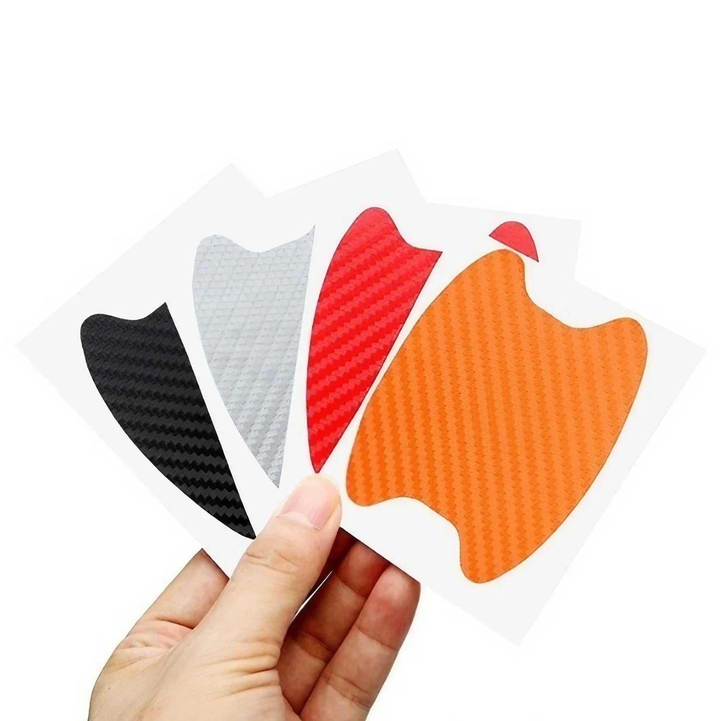 Universal Carbon Fiber Car Door Handle Protector, Vinyl Anti-Scratch Protective Film for Car Handles
