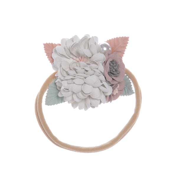 Elegant Baby Girls Headband with Shiny Rhinestones and Lace Bow Soft Elastic Hair Band for Photo Shoots and Special Occasions