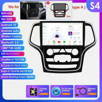 Hizpo 10.1 Carplay 4G 2Din Android 13 Car Radio for Jeep Grand Cherokee WK2 2014 -2022 Multimedia Video Player Autoradio GPS DSP