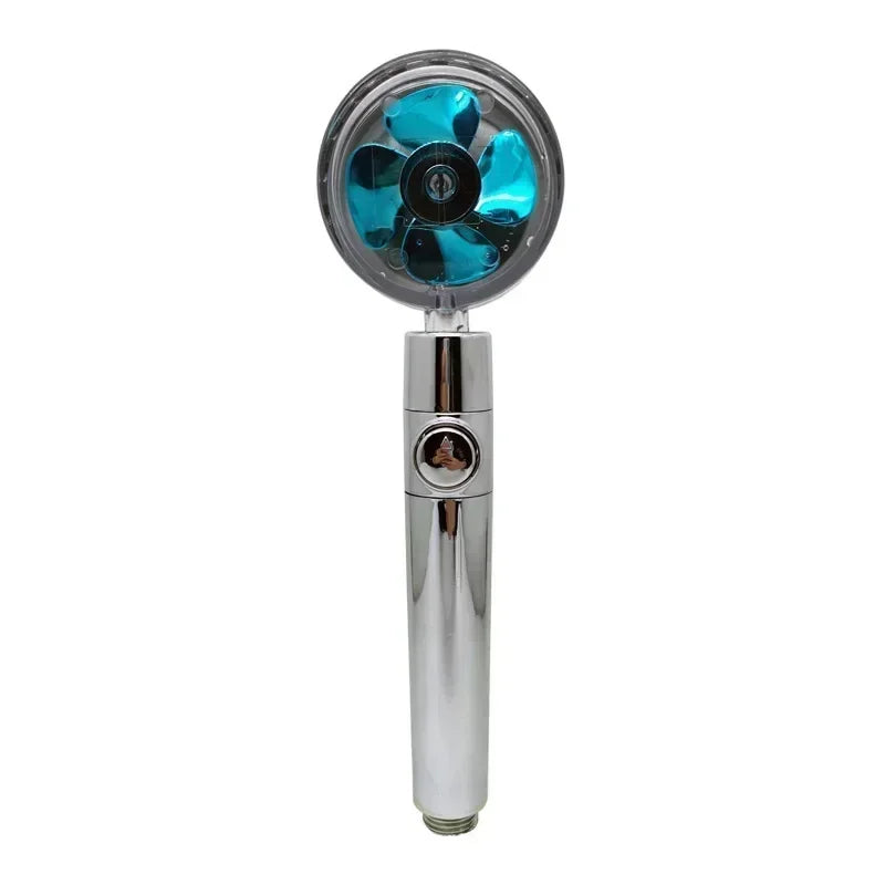 2023 Shower Head 360 Degree Rotation Water Saving Flow Turbofan Hydraulic Injection High Pressure Sprayer Bathroom Accessories