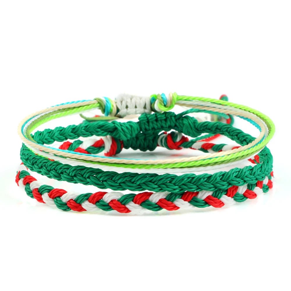 3Pcs/set Multi Color Tibetan Buddhist Bracelet Women Men Lucky Charm Adjustable Yoga Braided Rope Bracelets Friendship Jewelry
