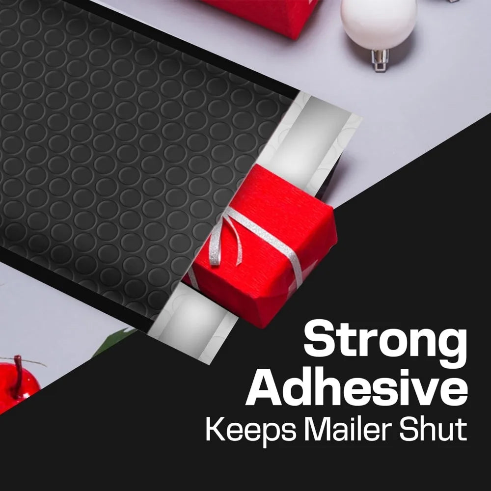 SPACE SEAL® Black Bubble Mailer 3.25x8 IN (Usable Size) - 25 Pcs - Water Resistant Shipping & Mailing Envelopes for Safe & Secur