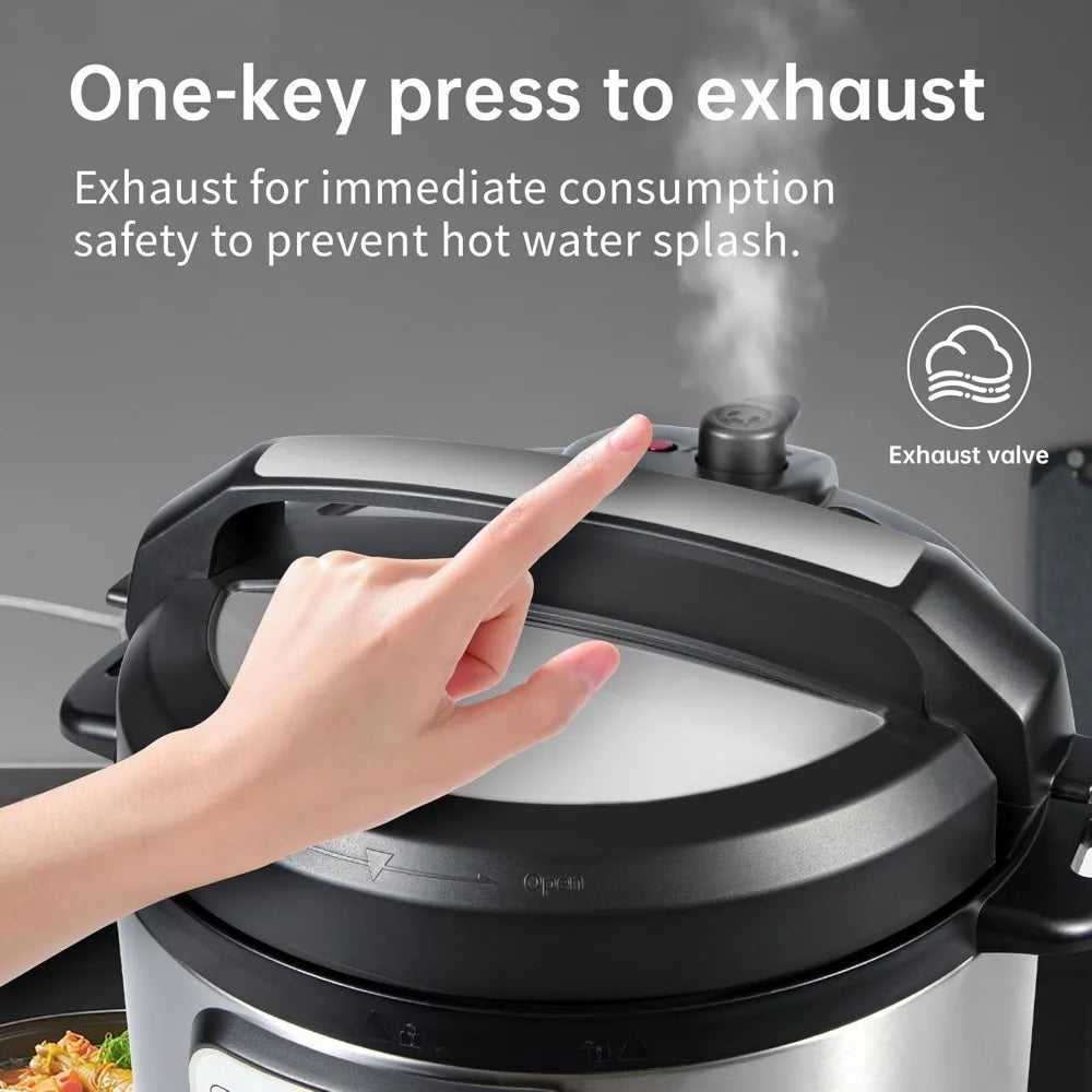 12-in-1 Electric Pressure Cooker, Instant Multi-Use Non-Stick Pot, Steamer, Sauté, Yogurt Maker, Warmer &Delay Start