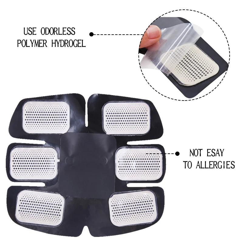 20/10Pcs EMS Hydrogel Electrode Gel Pad For Hip Abdominal ABS Fitness Muscle Stimulator Trainer Exerciser Body Slimming Massager
