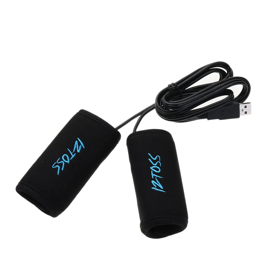 Motorcycle Heated Handgrips 5V USB 3 Gear Hand Warmer Waterproof Electric Heated Grip Cover Scooter Motorcycle Hot Handlebar
