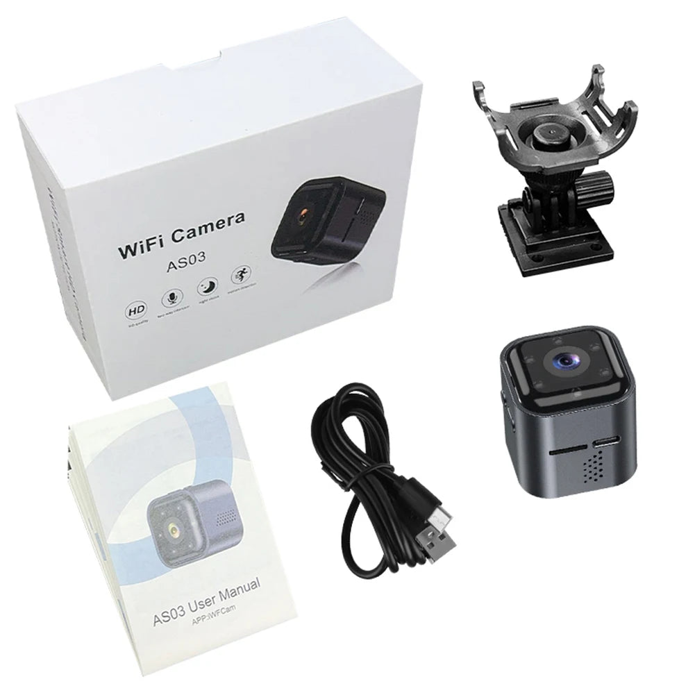 Wifi Mini Camera Two Way Audio Smart Wireless Camera Built-in Battery Surveillance Camera 960mAh for Indoor Outdoor Home Office