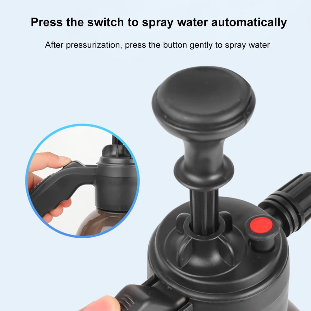 Foam Watering Can 2L Large Capacity Manual Watering Flower Pot Portable Dual-use Foam Auto Cleaning Tool Car Wash Foam Sprayer