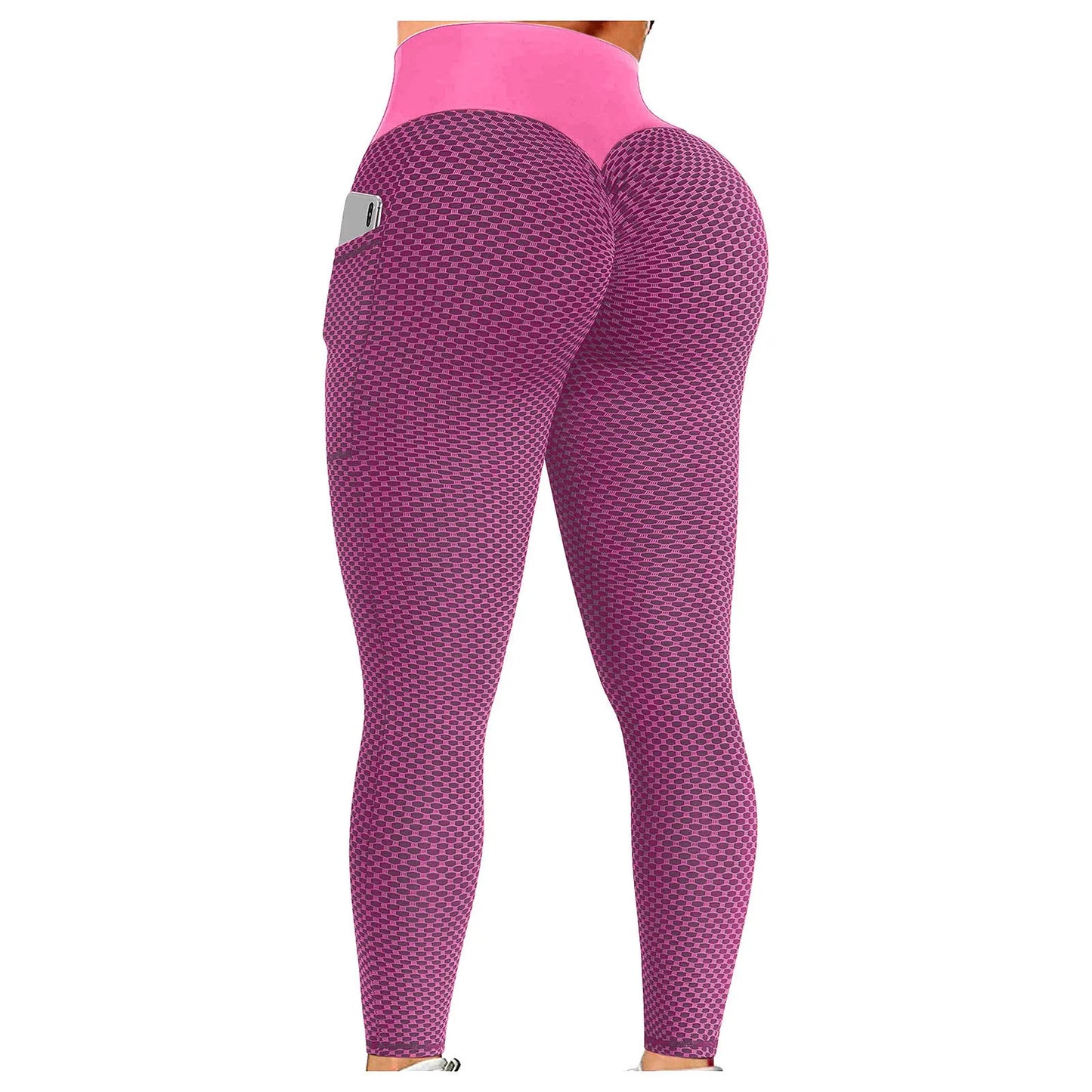Women's Yoga Leggings Butt Lifting High Waist Solid Yoga Clothes Workout Gym Lady Pants Casual High Stretch Legging Pocket