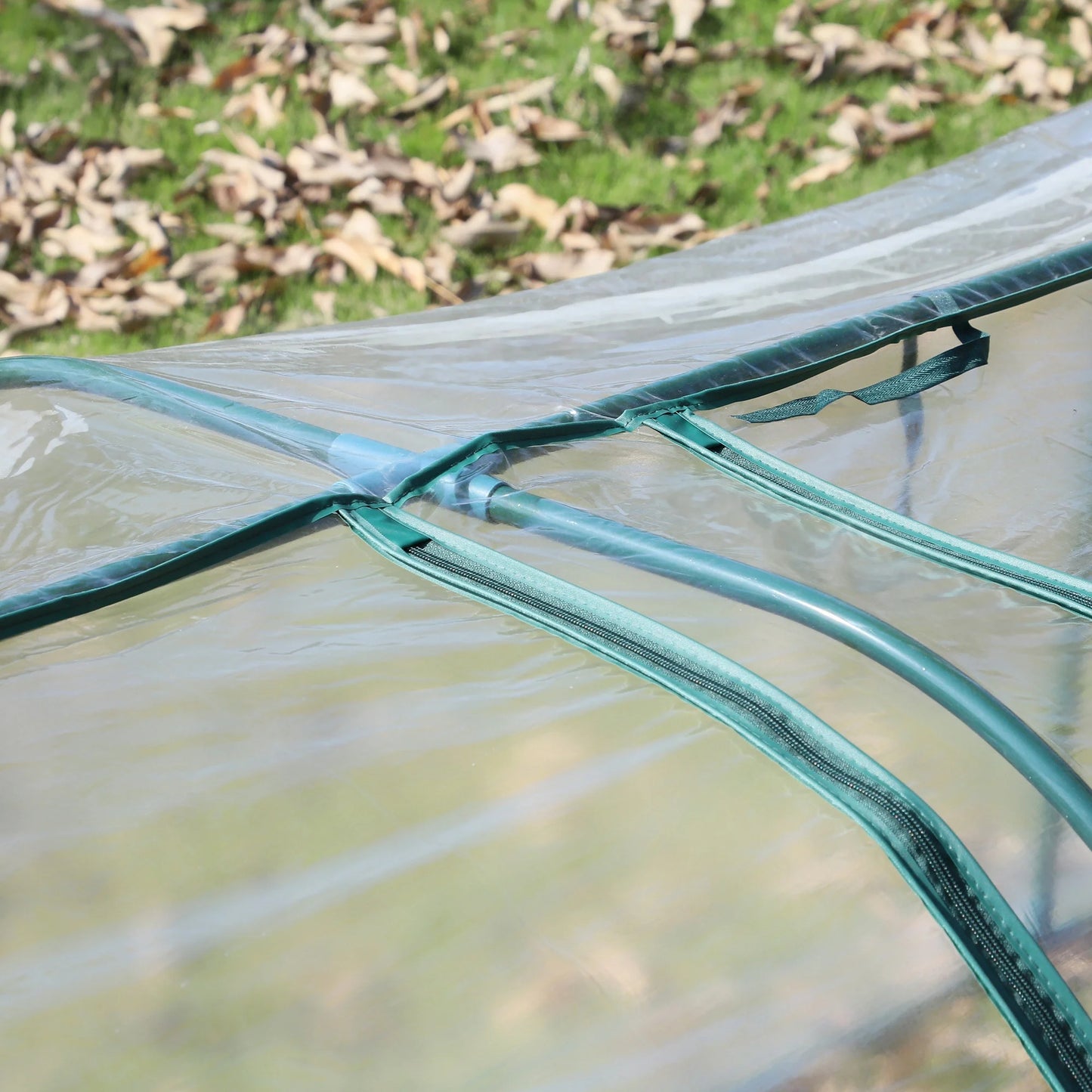 11.5' X 3' X 2.5' Tunnel Greenhouse Green Grow House W/ Roll up Doors, Clear