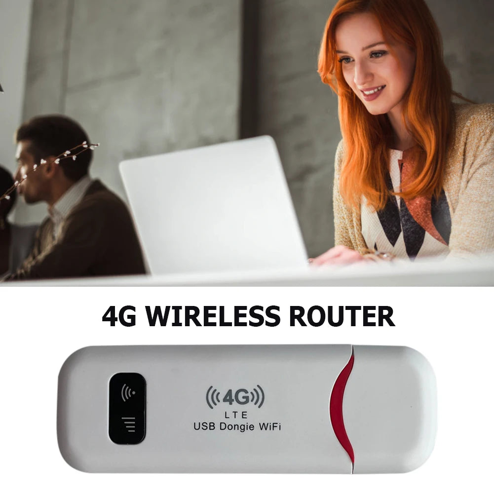 4G Wireless LTE WiFi Router 4G SIM Card Portable 150Mbps USB Modem Pocket Hotspot Dongle Mobile Broadband for Home Office WiFi