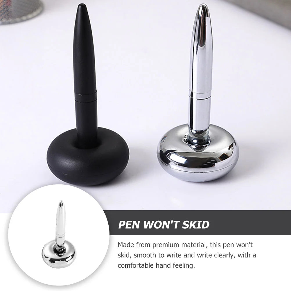 Maglev Ballpoint Pen Writing Chrome Writing Pen Levitating Men Magnetic Base Office Floating Ballpoint Pen Desk Accessory for