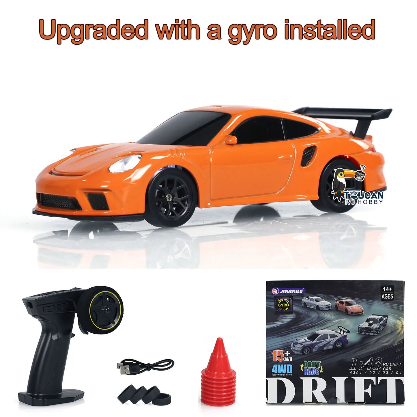 Upgraded Gyro RC 1/43 Difting Car Racing RTR 4WD Four-wheel Drive High Speed Radio Control Model 2.4g Drift Race Car Mini Gifts