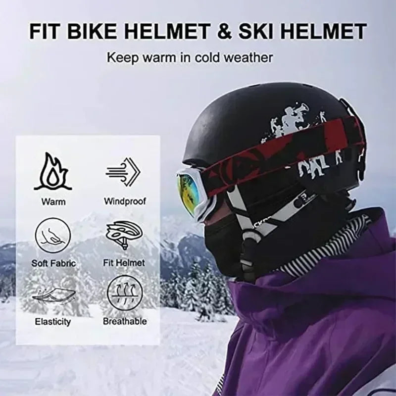 Unisex Balaclava, Winter Ski Mask, Motorcycle Face Mask, Winter Balaclava, Black