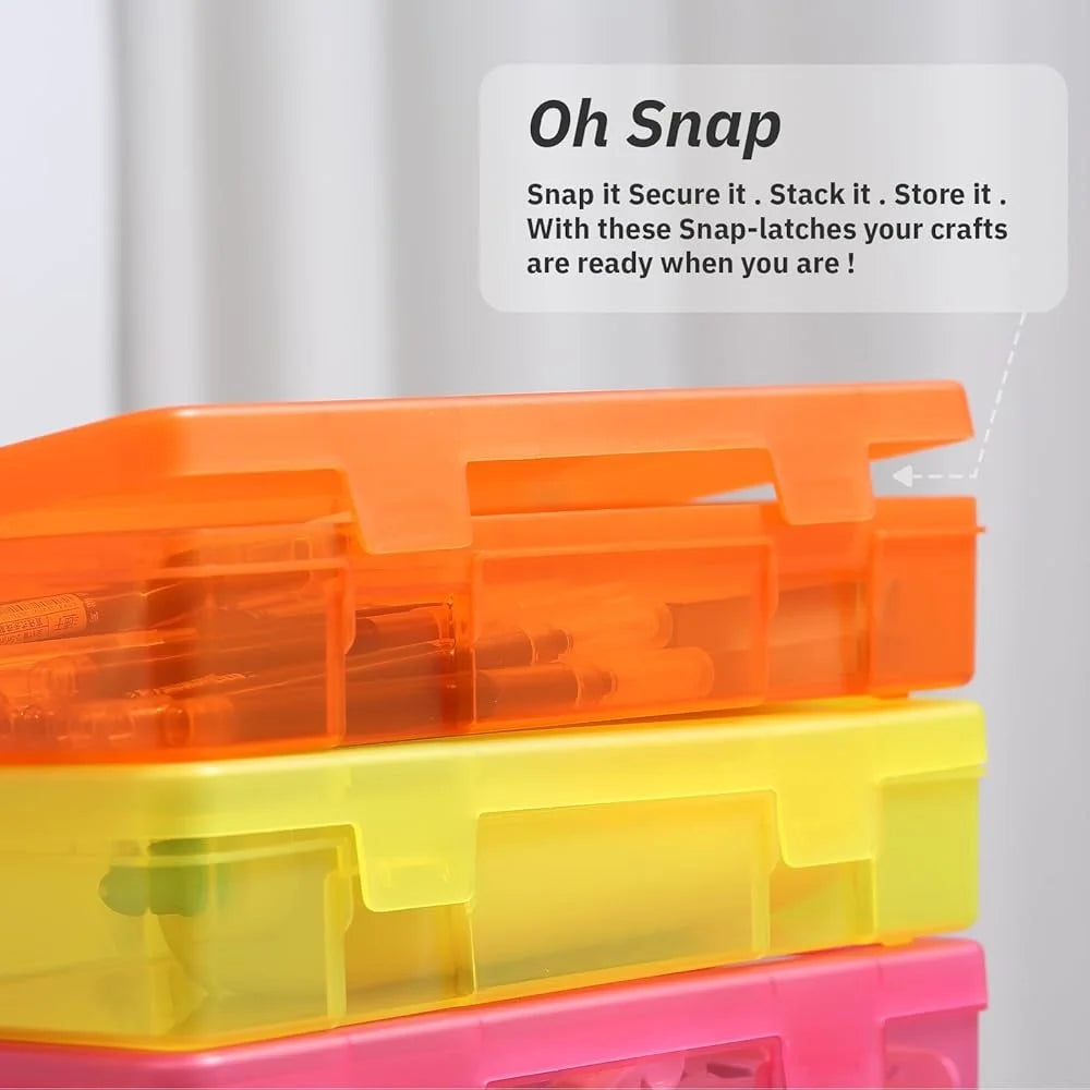 Small Plastic Storage Box Latching Lid Organizers Stackable Craft Containers Multi-Purpose Storage Beads Jewelry Pens Toys