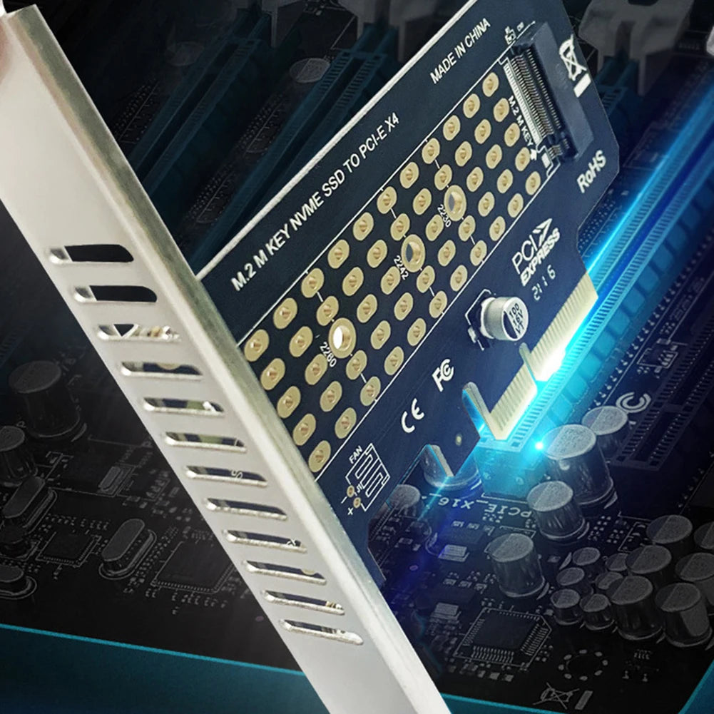 M-key NVME SSD To PCI-EX4 Adapter 32Gbps Full Speed PCI-E GEN4 for 2280/2260/2242/2230 M.2 NVMe SSD