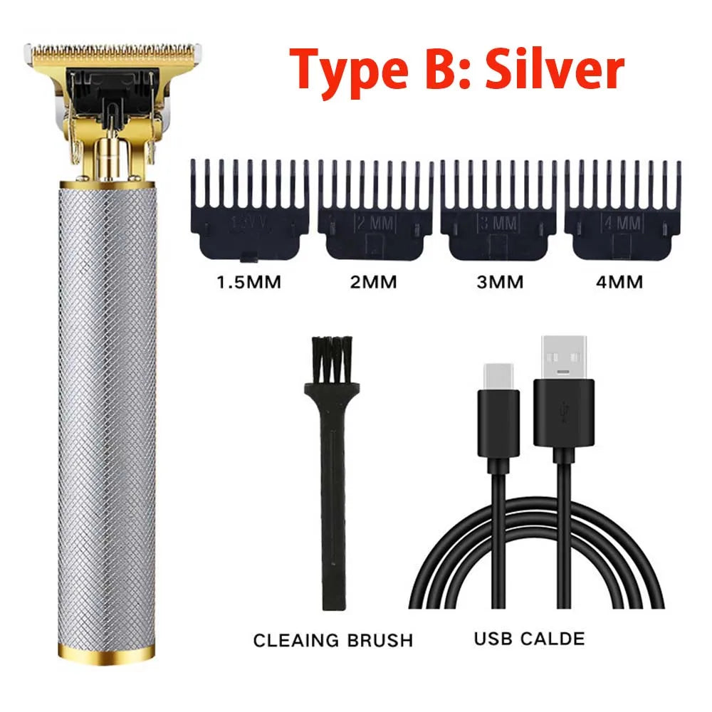 USB Rechargeable Hair Clipper Barber Professional Electric hair trimmer Shaver Trimmer Beard 0mm Hair Cutting Machine for men