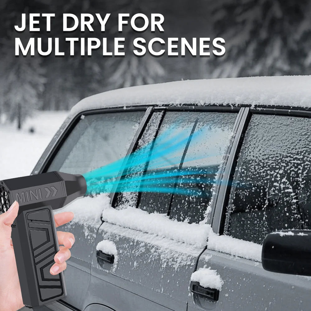 Turbo Jet Fan Electric Air Duster Portable 4 Gears adjustable Car Blowing Snow Type-C Charging 130000RPM Cleaning Blower Tool