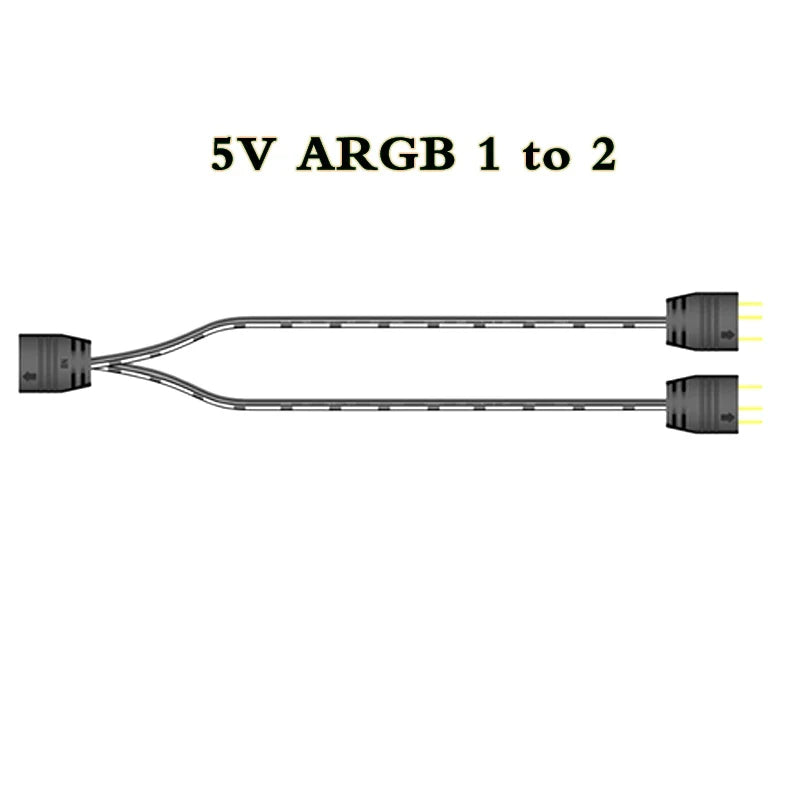 COOLMOON AR-1 RGB Controller Cable 5V 3 Pin 3pin to SATA ARGB Mini Controller HUB Adapter for PC Fan Cooling Fan Light Strip