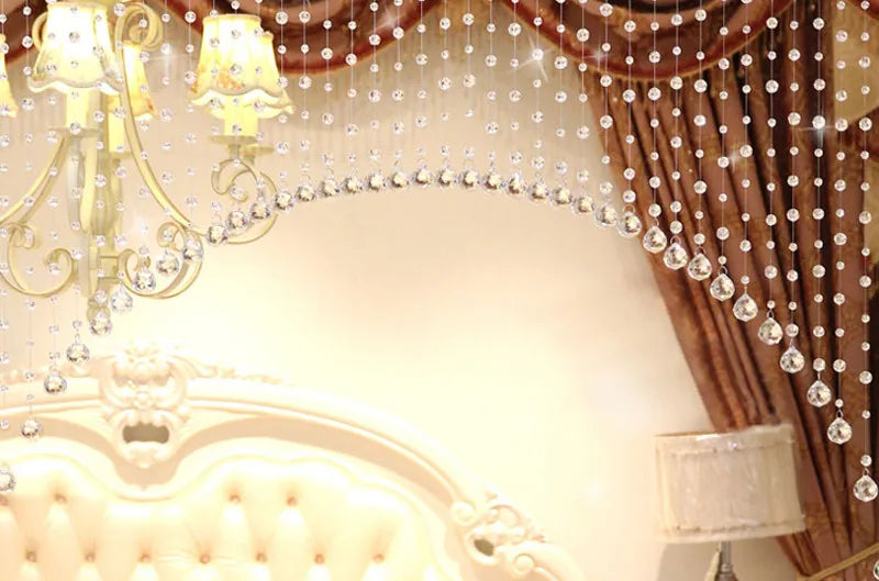Fashion Crystal Glass Bead Curtain Indoor Home Decoration Luxury Wedding Backdrop Decoration Supplies Background Decoration