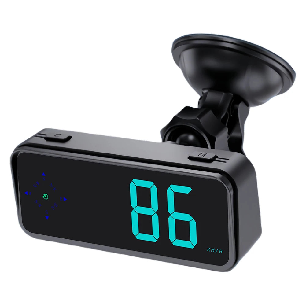 Car Head-up Display with Compass Colorful LED Display Speed MPH KMH Meter Plug and Play GPS HUD Car Electronics Accessories
