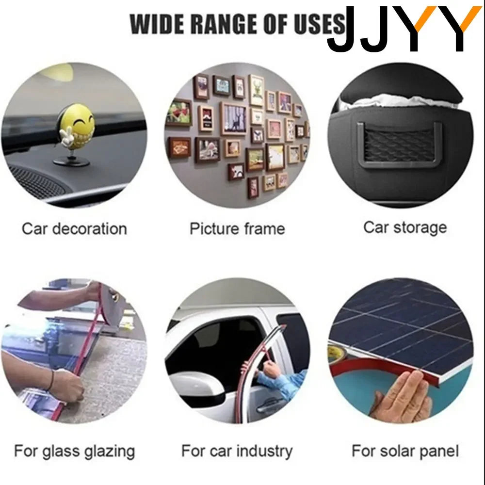 JYY 5/8/12/15MM Double Sided Tape Strong Clear Transparent Acrylic Foam Adhesive Tape Waterproof Glue Household Wall