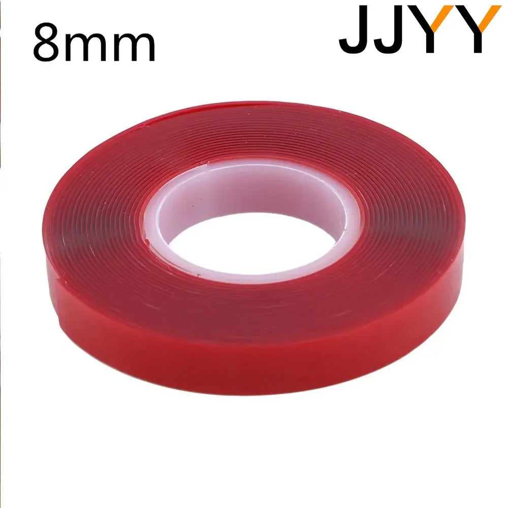 JYY 5/8/12/15MM Double Sided Tape Strong Clear Transparent Acrylic Foam Adhesive Tape Waterproof Glue Household Wall