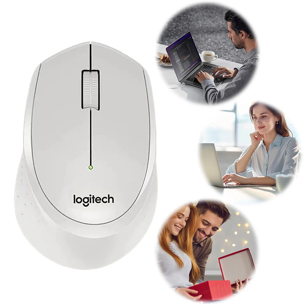 Logitech M330 Wireless Mouse Silent Mouse 1000DPI Optical Mouse 2.4GHz W/ USB Receiver Mice for Office Home Using for PC Laptop