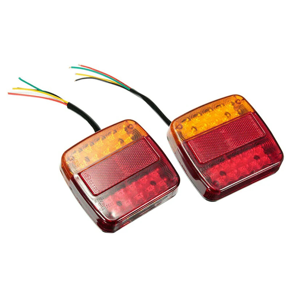 2Pcs 12V Taillight Turn Signal Indicator Rear Reverse Brake Stop Lamp Trailer Tail Lights Super Bright for Trailer Truck RV Boat