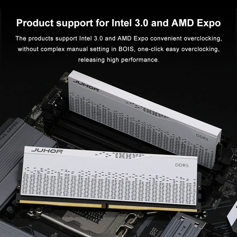 JUHOR DDR5 RAM 16GB 32GB 5600MHz 6000MHz 6400MHz 6800MHz 7200MHz DIY Computer Gaming Desktop Memory