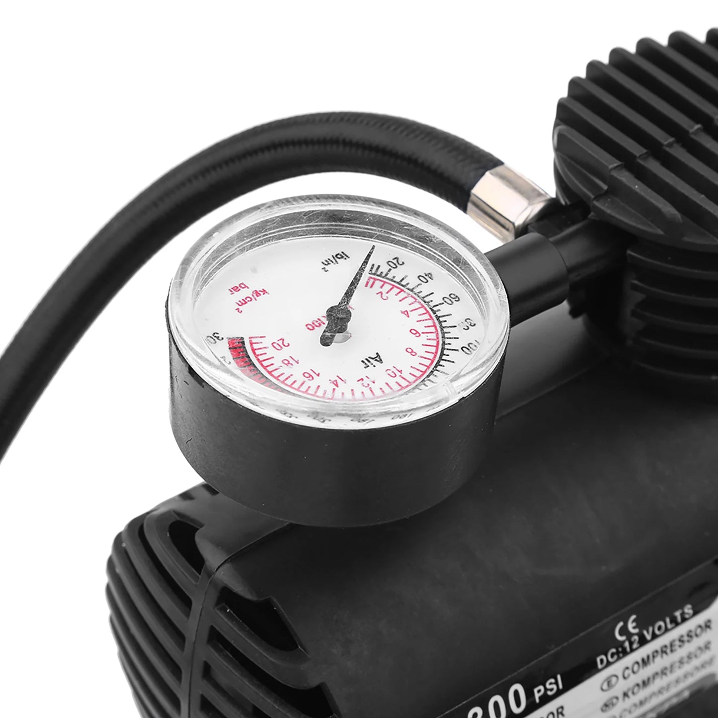 12V 300PSI Portable Mini Air Compressor Tire Infaltor Pump with Pressure Detector For Bicycles Tires Soccer Basketball Balloons